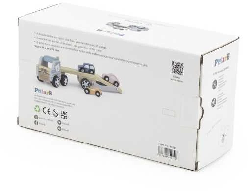 Viga Polar B medinis sunkvežimis-transporteris su 3 automobiliais