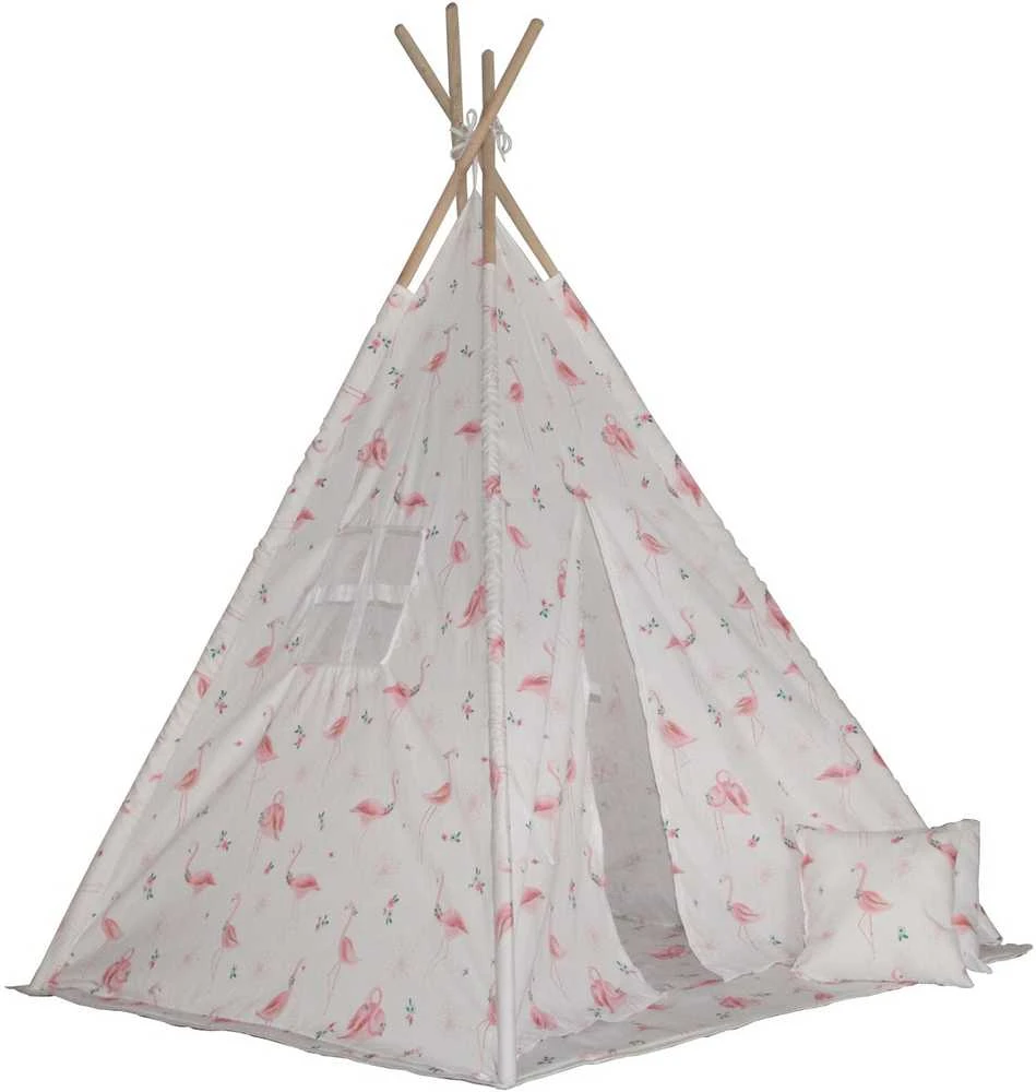 Žaidimų palapinė Enero, tipis WIGWAM su kilimėliu ir 2 pagalvėlėmis "Flaming"