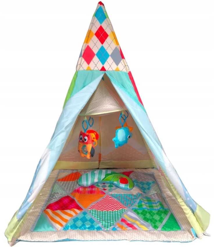 Žaidimų palapinė – lavinimo kilimėlis, tipis WIGWAM 2in1