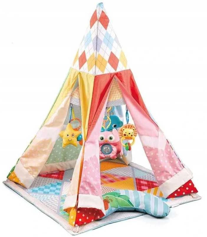 Žaidimų palapinė – lavinimo kilimėlis, tipis WIGWAM 2in1