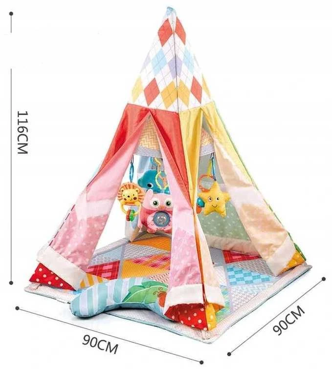 Žaidimų palapinė – lavinimo kilimėlis, tipis WIGWAM 2in1