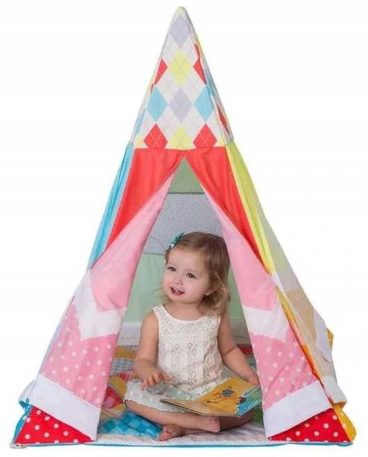 Žaidimų palapinė – lavinimo kilimėlis, tipis WIGWAM 2in1