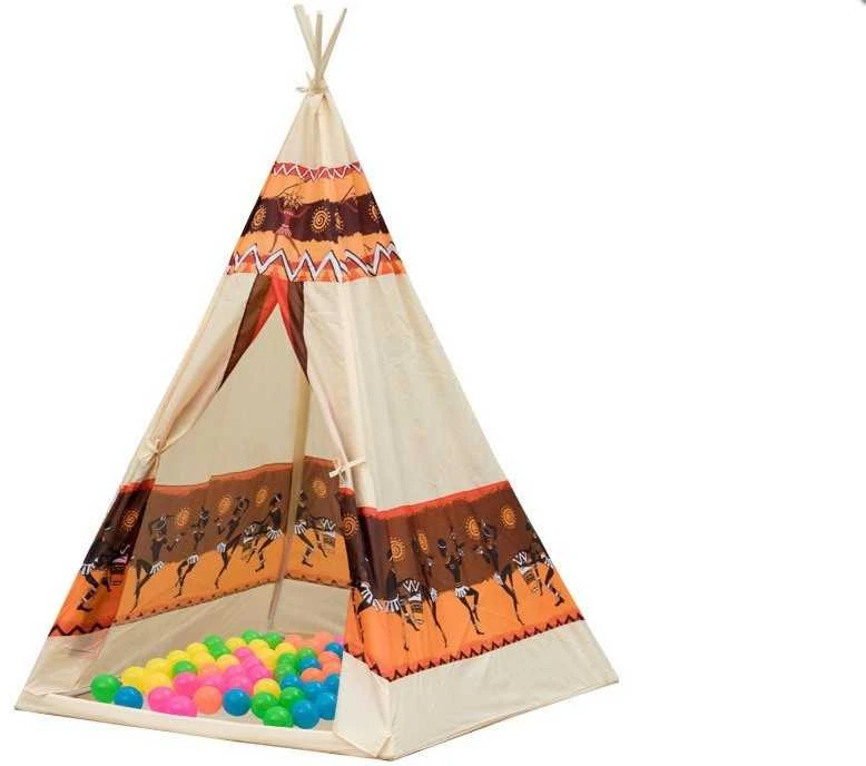 Žaidimų palapinė "Tipi" su 60 margaspalvių kamuoliukų