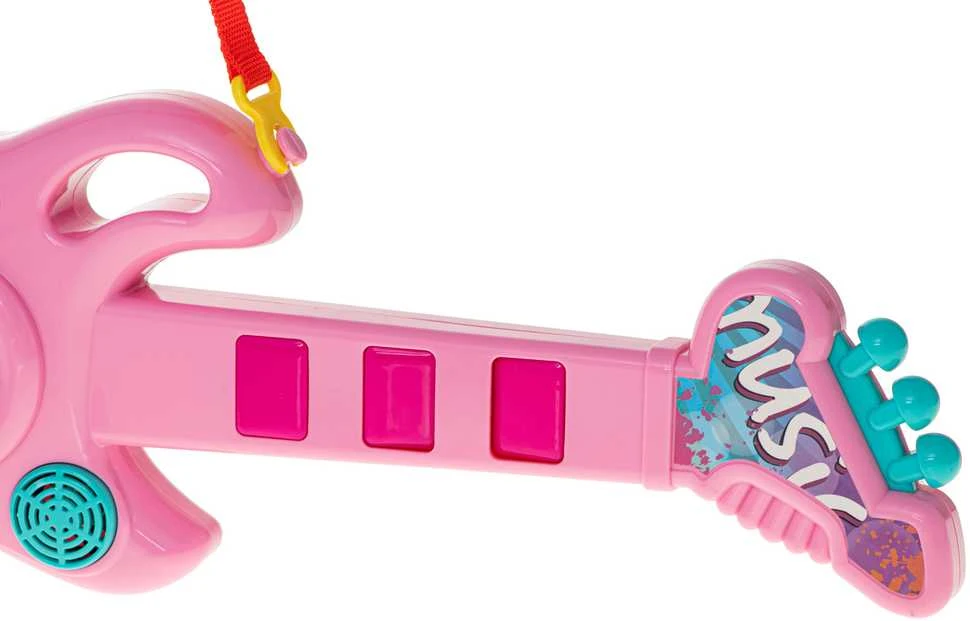 Žaislinė elektrinė gitara su mikrofonu, Rose