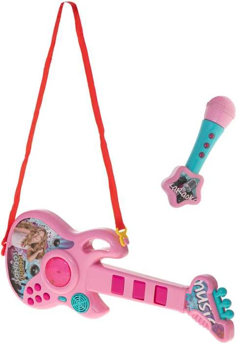 Žaislinė elektrinė gitara su mikrofonu, Rose