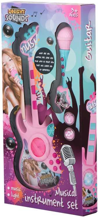 Žaislinė elektrinė gitara su mikrofonu, Rose