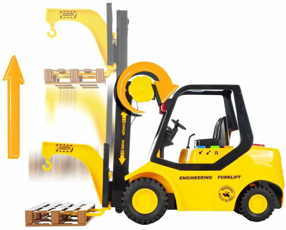 Lean Toys Žaislinis krautuvas su garsais ir šviesomis