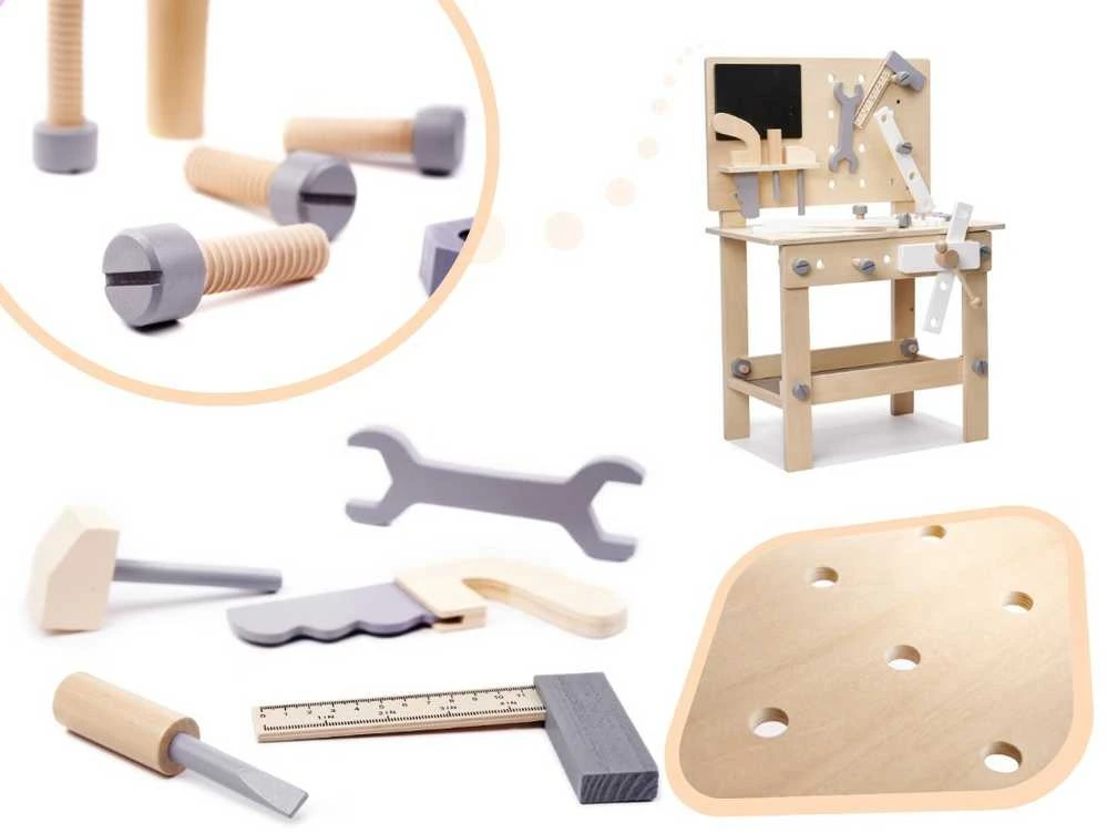 FunFit Žaislinis meistro įrankių rinkinys, įrankių komplektai Workbench With Tools
