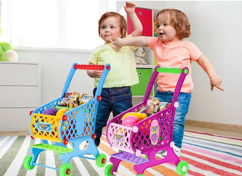 Malplay Žaislinis pirkinių vežimėlis su priedais