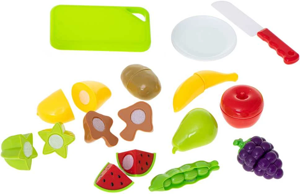 Žaislinis pirkinių vežimėlis su pirkiniais "Fruit"