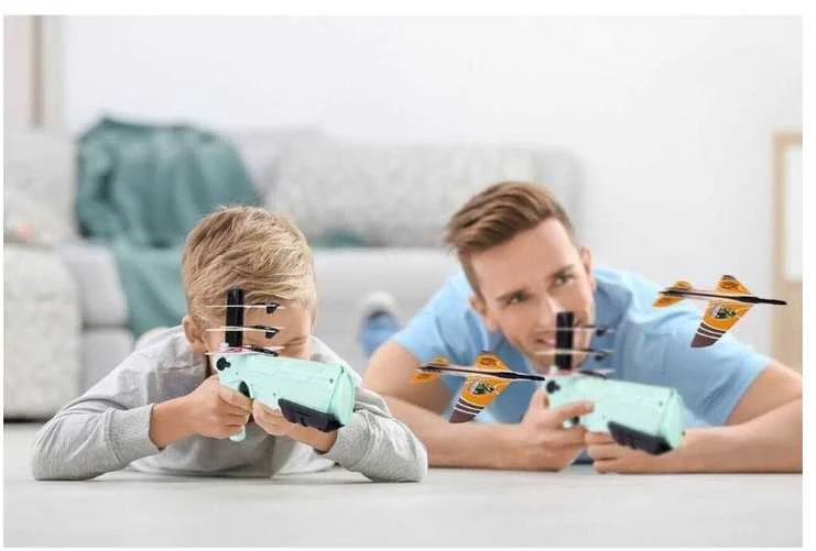 Malplay Lėktuvų paleidimo pistoletas + 4 lėktuvai