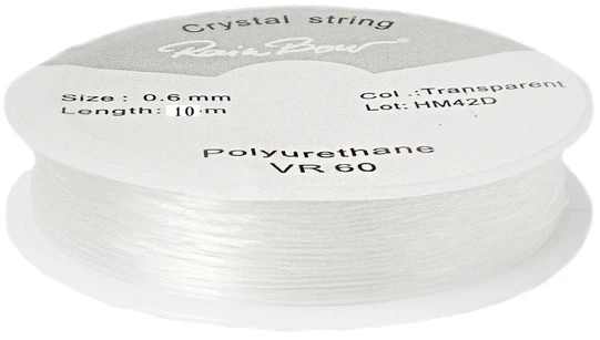 Elastingi siūlai Nr. 60 karoliukų vėrimui RainBow® VERA V60 10 m, skaidrūs
