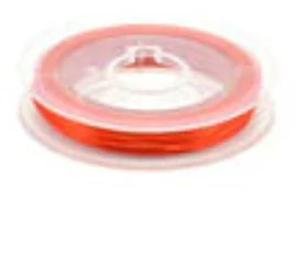 Elastingieij siūlai Nr. 50 karoliukų vėrimui RainBow® VERA V50 10 m, spalva raudona