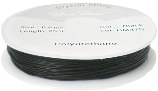 Elastingieij siūlai Nr. 60 karoliukų vėrimui RainBow® VERA V60 25 m, spalva juoda