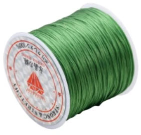 Elastingieij siūlai Nr. 70 karoliukų vėrimui RainBow® VERA V70 60 m, spalva žalia