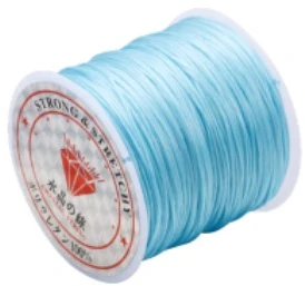 Elastingieij siūlai Nr. 70 karoliukų vėrimui RainBow® VERA V70 60 m, spalva žydra