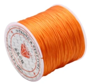 Elastingieij siūlai Nr. 70 karoliukų vėrimui RainBow® VERA V70 60 m, spalva oranžinė