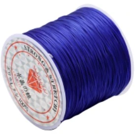 Elastingieij siūlai Nr. 70 karoliukų vėrimui RainBow® VERA V70 60 m, spalva mėlyna