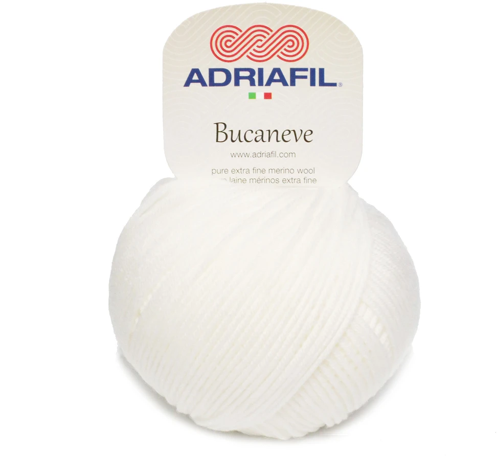 Mezgimo siūlai Adriafil Bucaneve 50 g , spalva 02