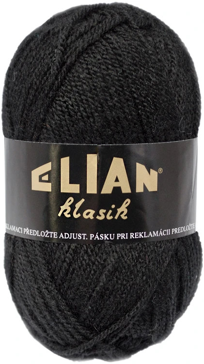 Mezgimo siūlai Elian Klasik 50 g, spalva 217 juoda
