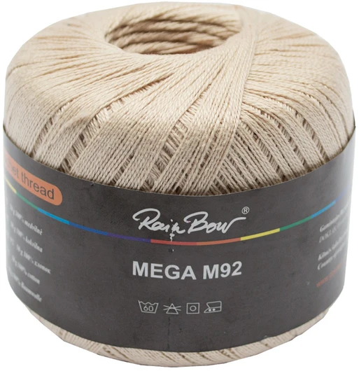 Nėrimo siūlai RainBow® MEGA 50 g, spalva rusva