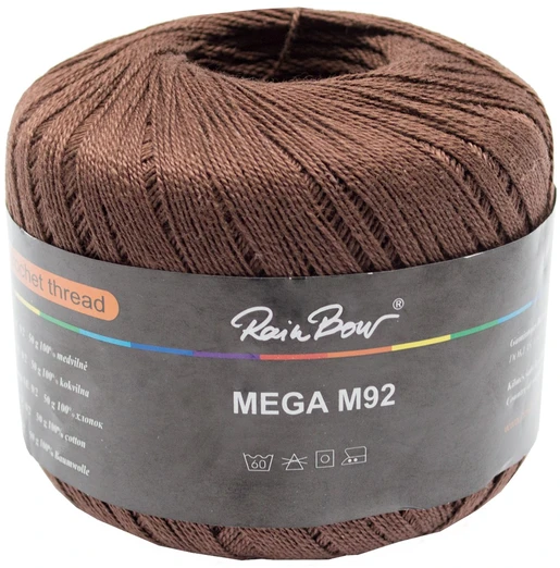 Nėrimo siūlai RainBow® MEGA 50 g, spalva ruda