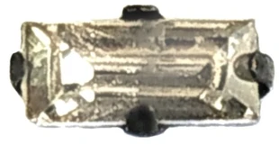 RAINBOW Akrilo akutė su prisiuvamu intarpu 4x8 mm, spalva balta