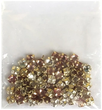 RAINBOW Akrilo akutės su prisiuvamu intarpu 2 mm 2,0 g, įvairios spalvos