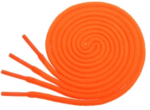 RAINBOW Apvalūs batraiščiai 3 mm 120 cm, spalva ryškiai oranžinė