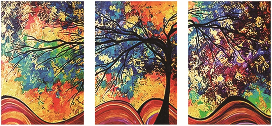RAINBOW Deimantinio paveikslo-mozaikos 5D rinkinys (akučių klijavimas) 40X80 cm DK94001