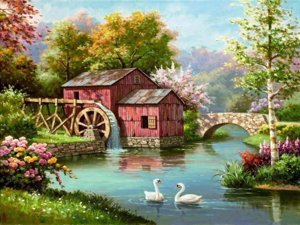 RAINBOW Deimantinio paveikslo-mozaikos 5D rinkinys (akučių klijavimas) 30x40 cm DK41148