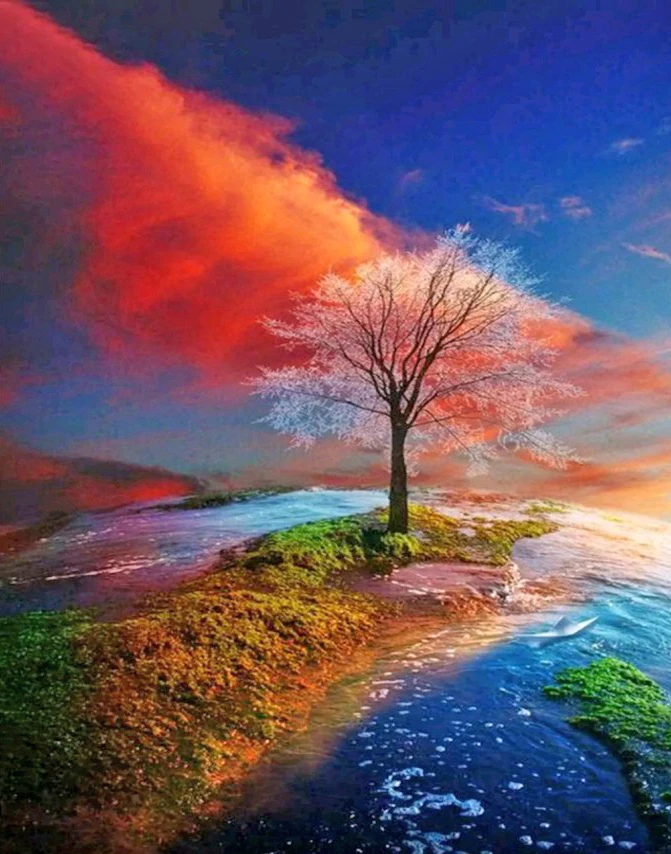RAINBOW Deimantinio paveikslo-mozaikos 5D rinkinys (akučių klijavimas) 30x40 cm DK41278