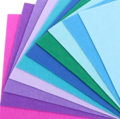 RAINBOW Dekoratyvinio veltinio rinkinys 2 mm, 20х20 cm, 10 vnt., Įvairios spalvos