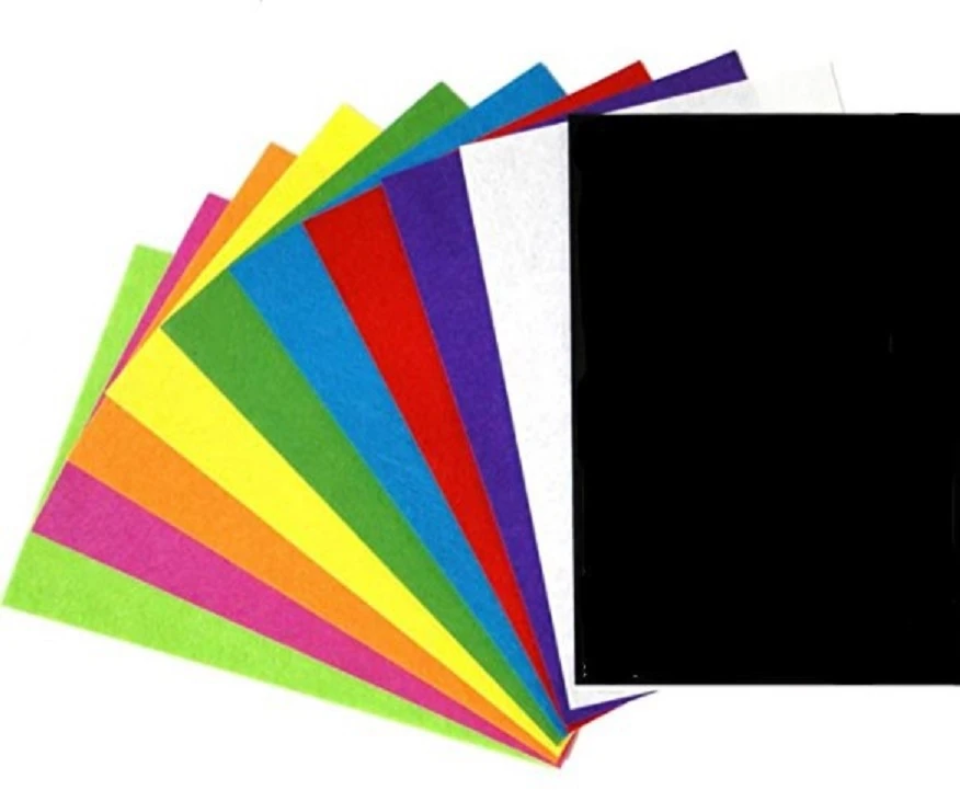 RAINBOW Dekoratyvinio veltinio rinkinys 2 mm, 20х30 cm, 10 vnt., Įvairios spalvos
