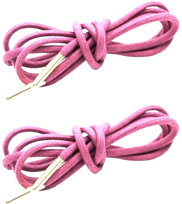 RAINBOW Elastiniai apvalūs batraiščiai 3 mm 110 cm su metaliniais antgaliais, spalva šviesiai violetinė