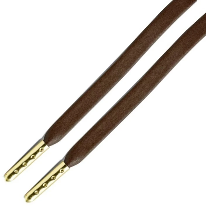 RAINBOW Odiniai plokšti batraiščiai 3 mm 120 cm, spalva ruda