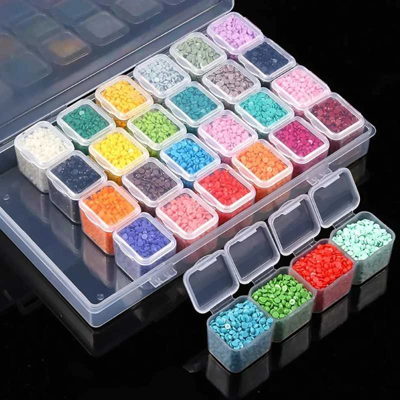 RAINBOW Plastikinė dėžutė 28 skyrelių