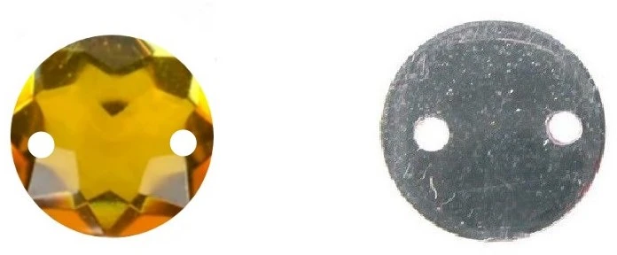 RAINBOW Prisiuvama akrilo akutė 10 mm, spalva oranžinė