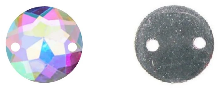 RAINBOW Prisiuvama akrilo akutė 10 mm, spalva perlamutrinė