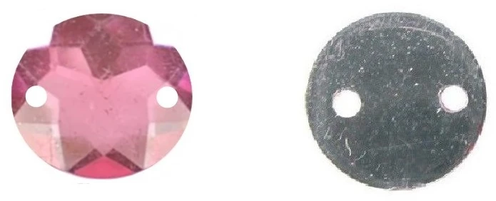 RAINBOW Prisiuvama akrilo akutė 10 mm, spalva šviesiai rožinė
