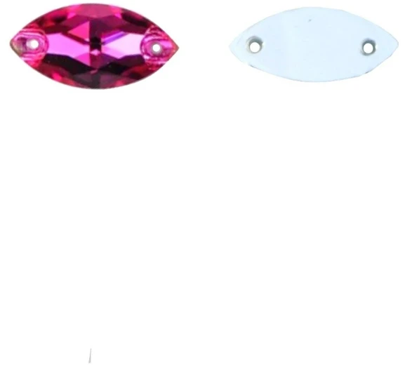 RAINBOW Prisiuvama akrilo akutė 5x10 mm, spalva rožinė