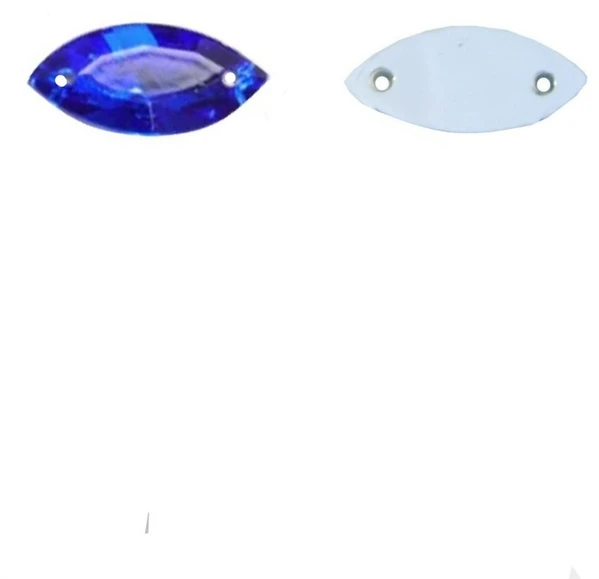 RAINBOW Prisiuvama akrilo akutė 5x10 mm, spalva mėlyna