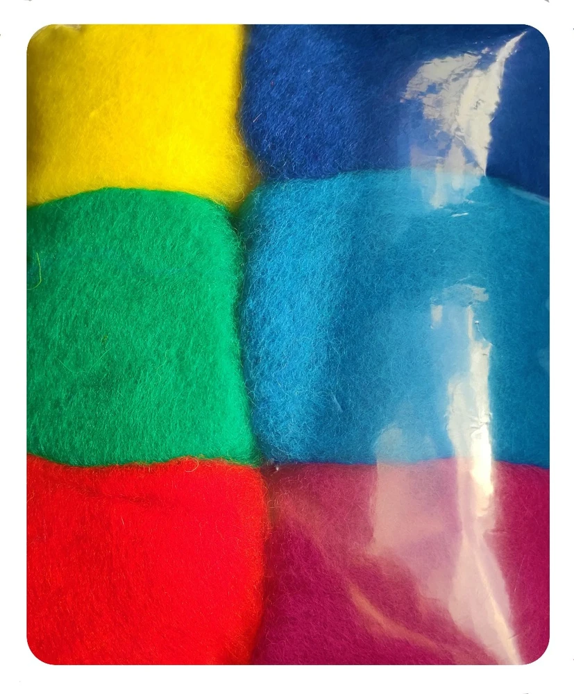 RAINBOW Vilnos vėlimui rinkinys, 200 g, 6 spalvos