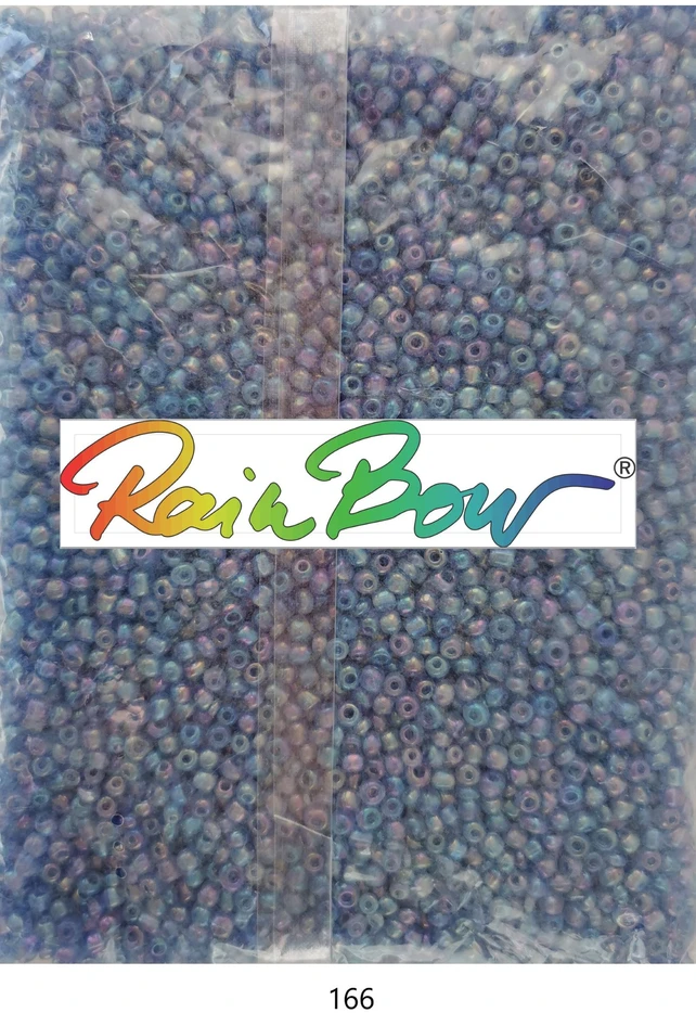 Stikliniai apvalūs karoliukai (biseris) Nr. 6/0 RainBow® 500g, spalva 166