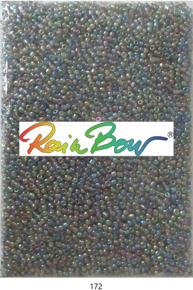 Stikliniai apvalūs karoliukai (biseris) Nr. 6/0 RainBow® 500g, spalva 172
