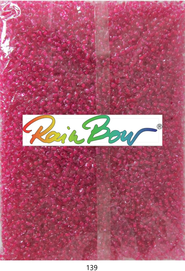 Stikliniai apvalūs karoliukai (biseris) Nr. 6/0 RainBow® 500g, spalva 139