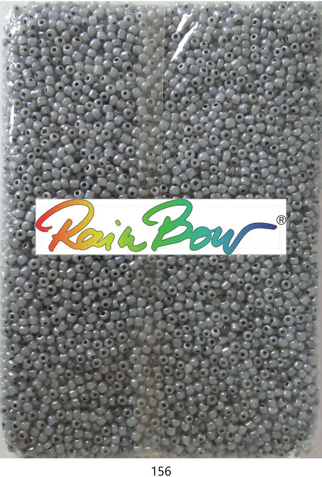 Stikliniai apvalūs karoliukai (biseris) Nr. 6/0 RainBow® 500g, spalva 156