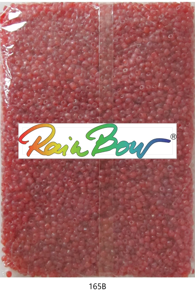 Stikliniai apvalūs karoliukai (biseris) Nr. 6/0 RainBow® 500g, spalva 165B