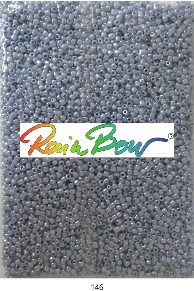Stikliniai apvalūs karoliukai (biseris) Nr. 6/0 RainBow® 500g, spalva 146