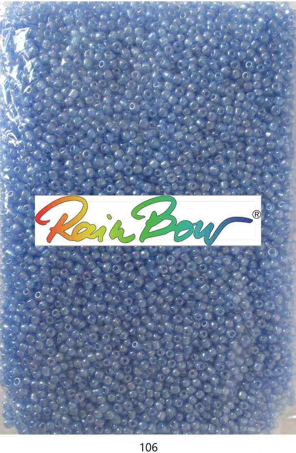 Stikliniai apvalūs karoliukai (biseris) Nr. 6/0 RainBow® 500g, spalva 106